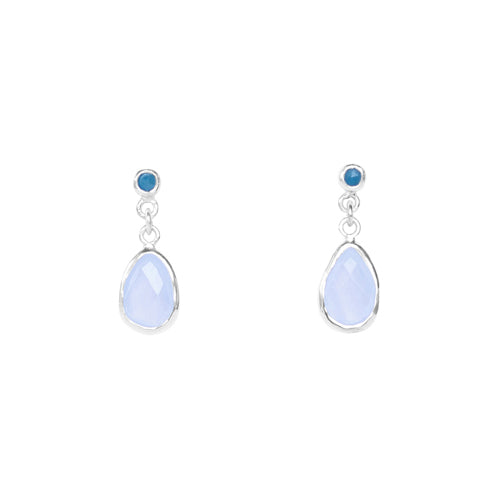 Lucca Drop Earring - Blue Agate