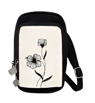 Small Cross Body Bag with Flower Design