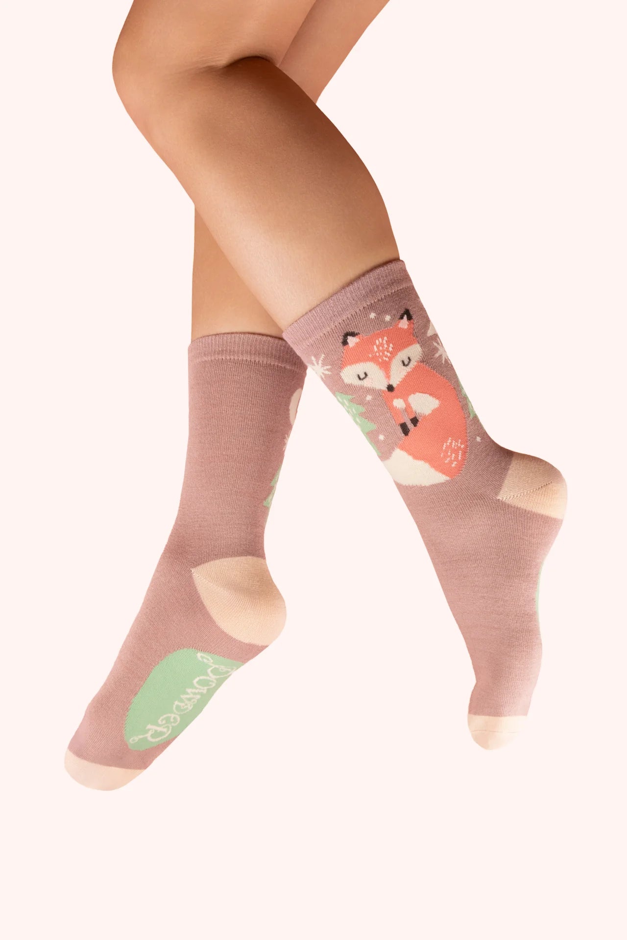 Ankle Socks Scandi Fox, Mocca