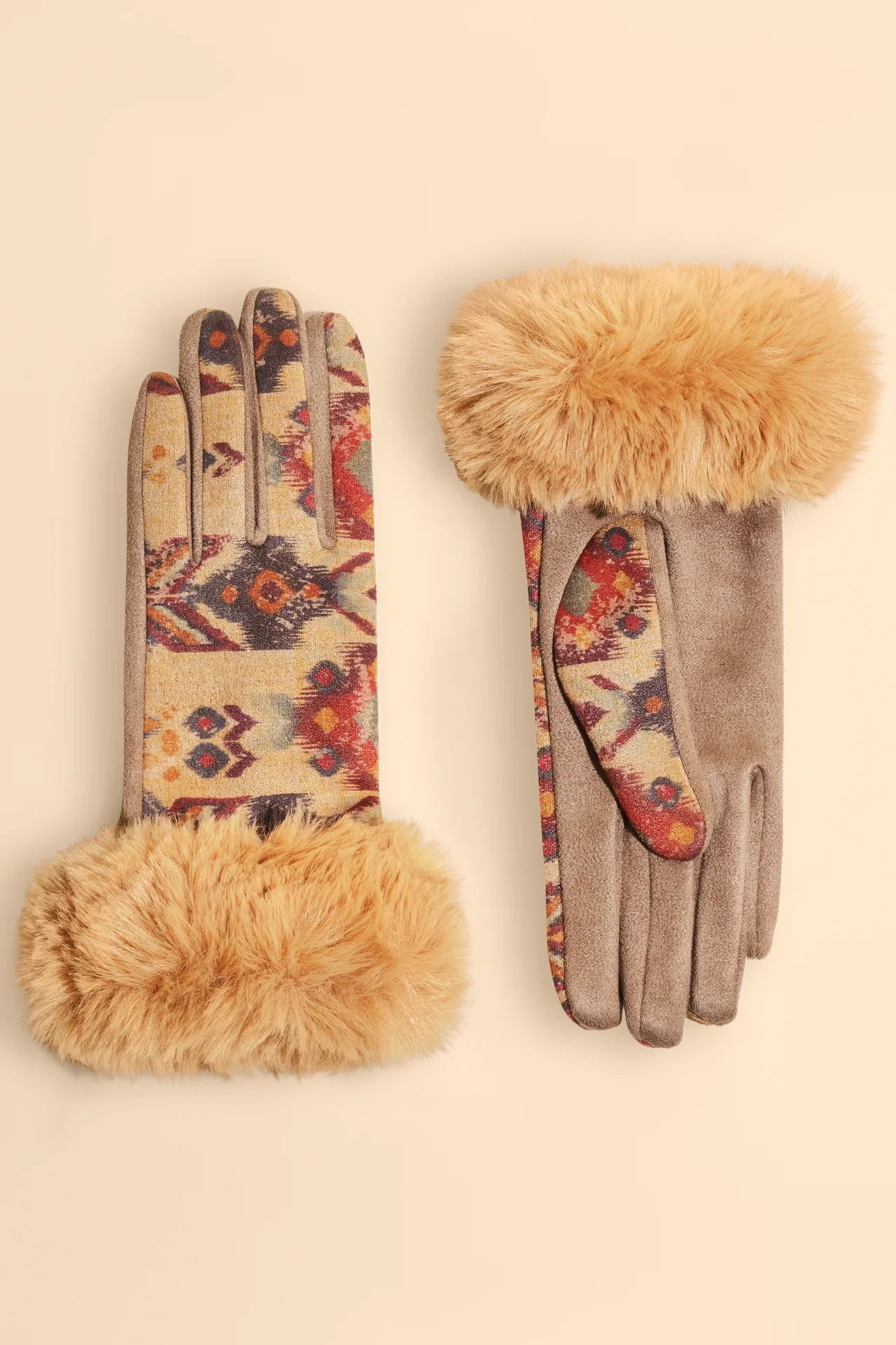 Bernadette Gloves Warm Ikat