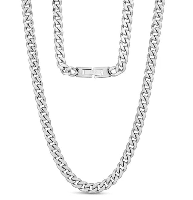 Cuban Link Chain (6mm) - Silver 22"