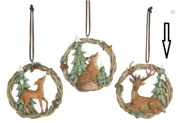 Disc Ornament with Wildlife