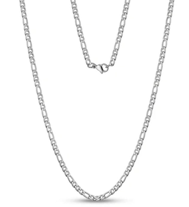 Figaro Link Chain (3.5mm) - Silver 22"