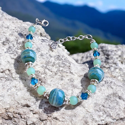 Bracelet Raza Howelite & Onyx Noir