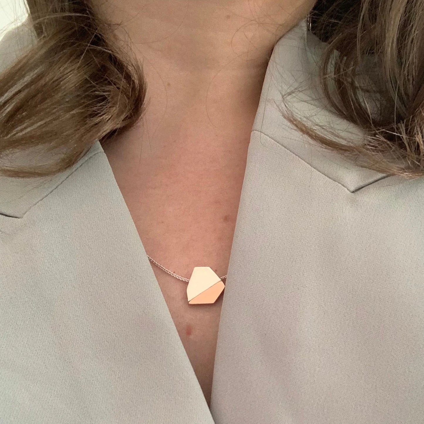 Asymmetrical Necklace Sterling Silver - Handmade in Canada