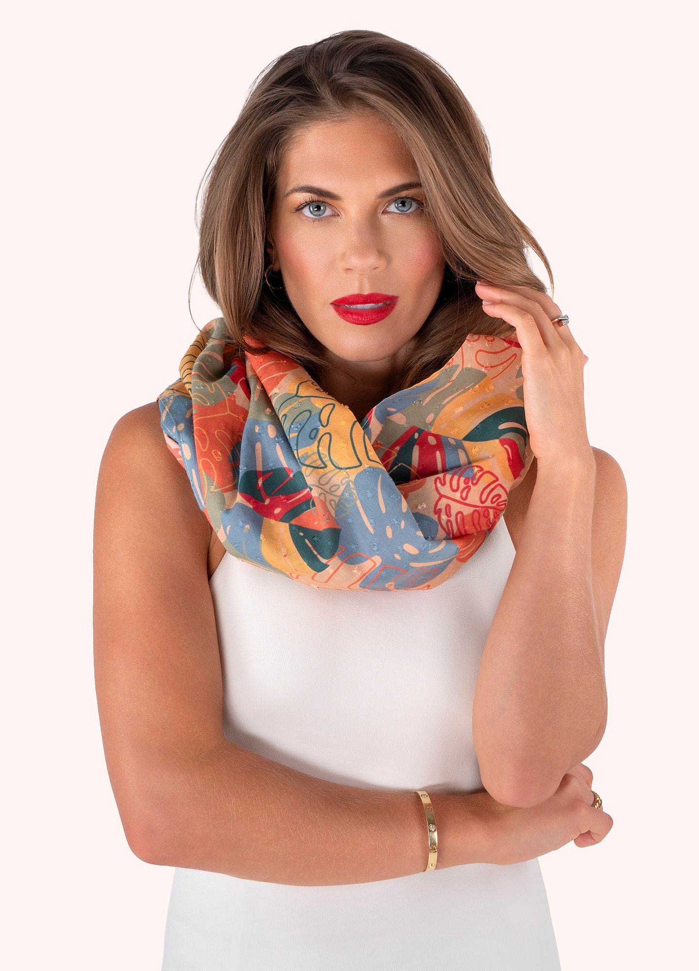 Infinity Scarf - Exotic Leaves