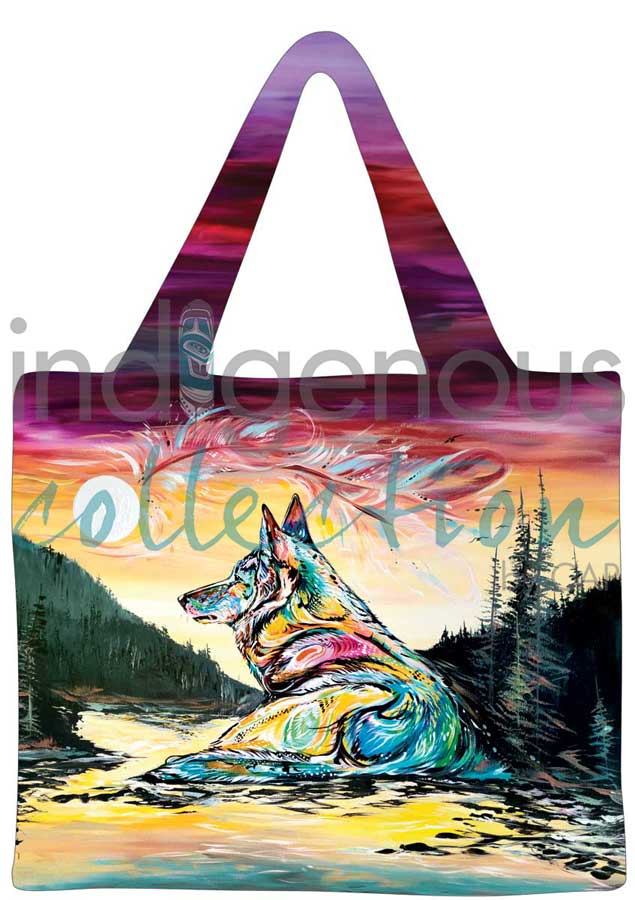 Lone Wolf Tote Shopping Bag