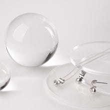 Silver Medium Size Bead and Tube Stud Earring