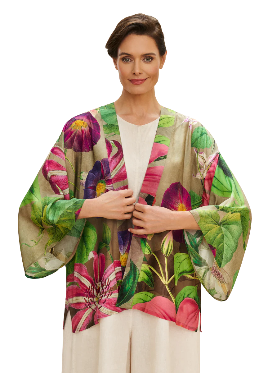 Oversized Botanical Kimono Jacket