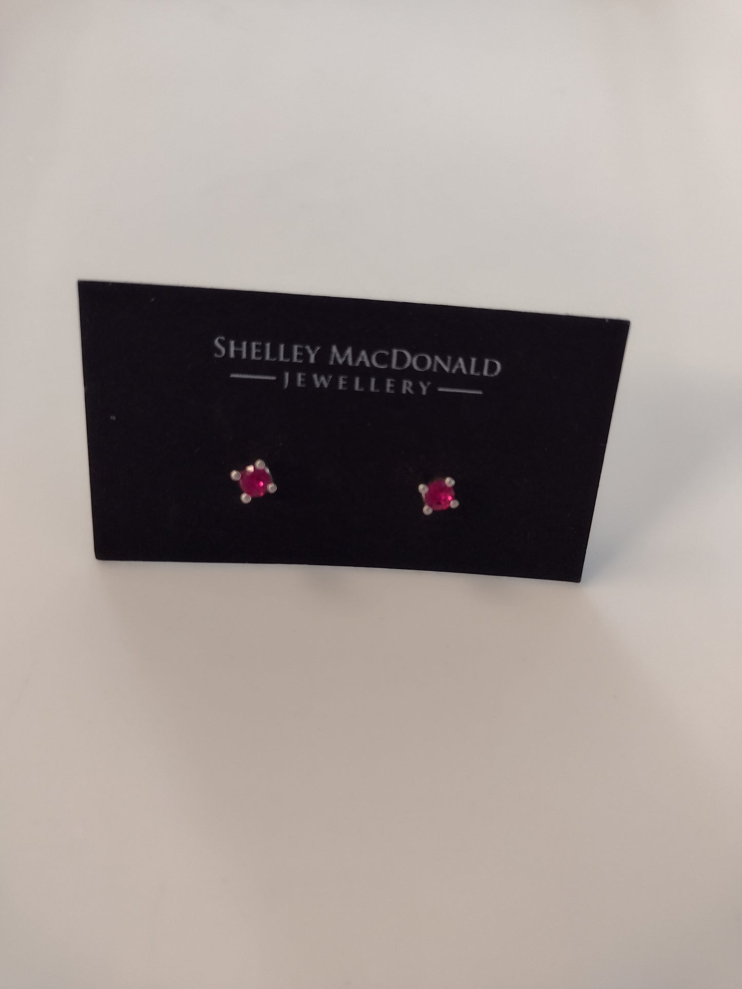 Ruby Gemstone Stud Earrings
