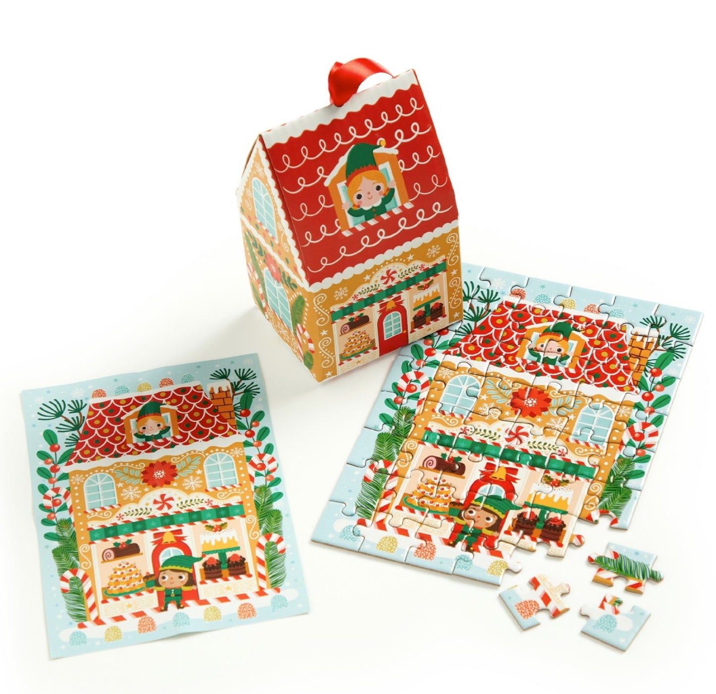Santa's Bakery 48 Piece Puzzle Ornament