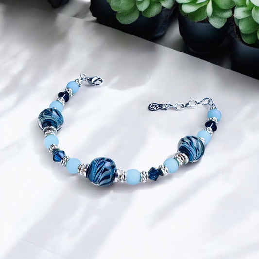 Bracelet Raza Howelite & Onyx Noir