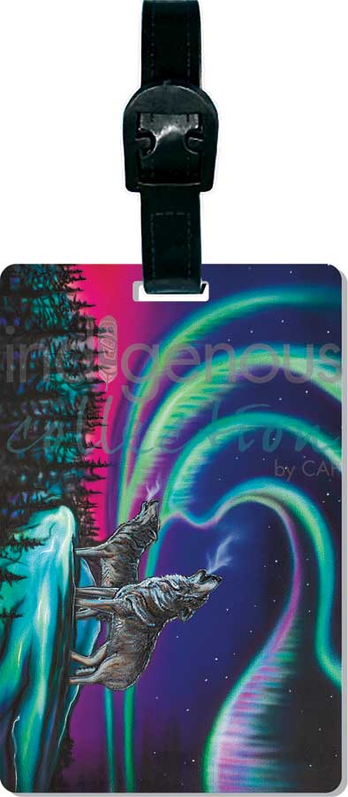 Sky Dance Wolf Song Luggage Tag