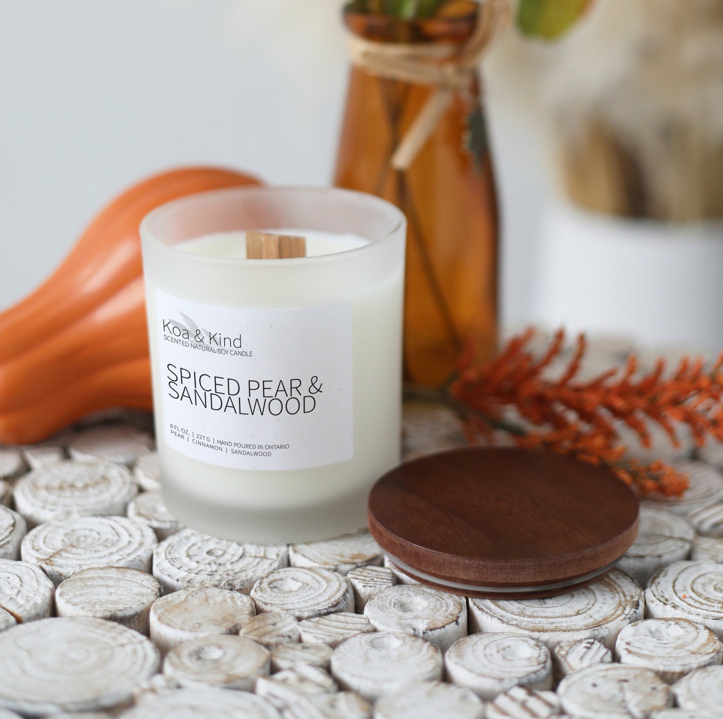 Spiced Pear & Sandalwood Soy Candle (8 oz)