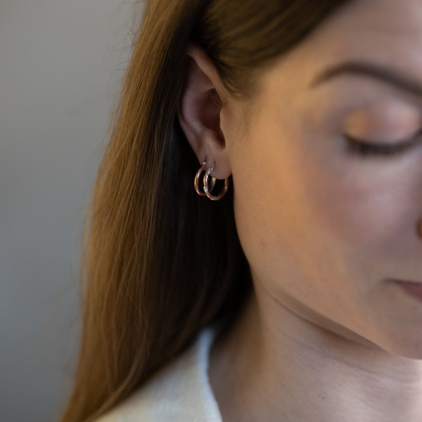 Thin Hoop Stack Earrings