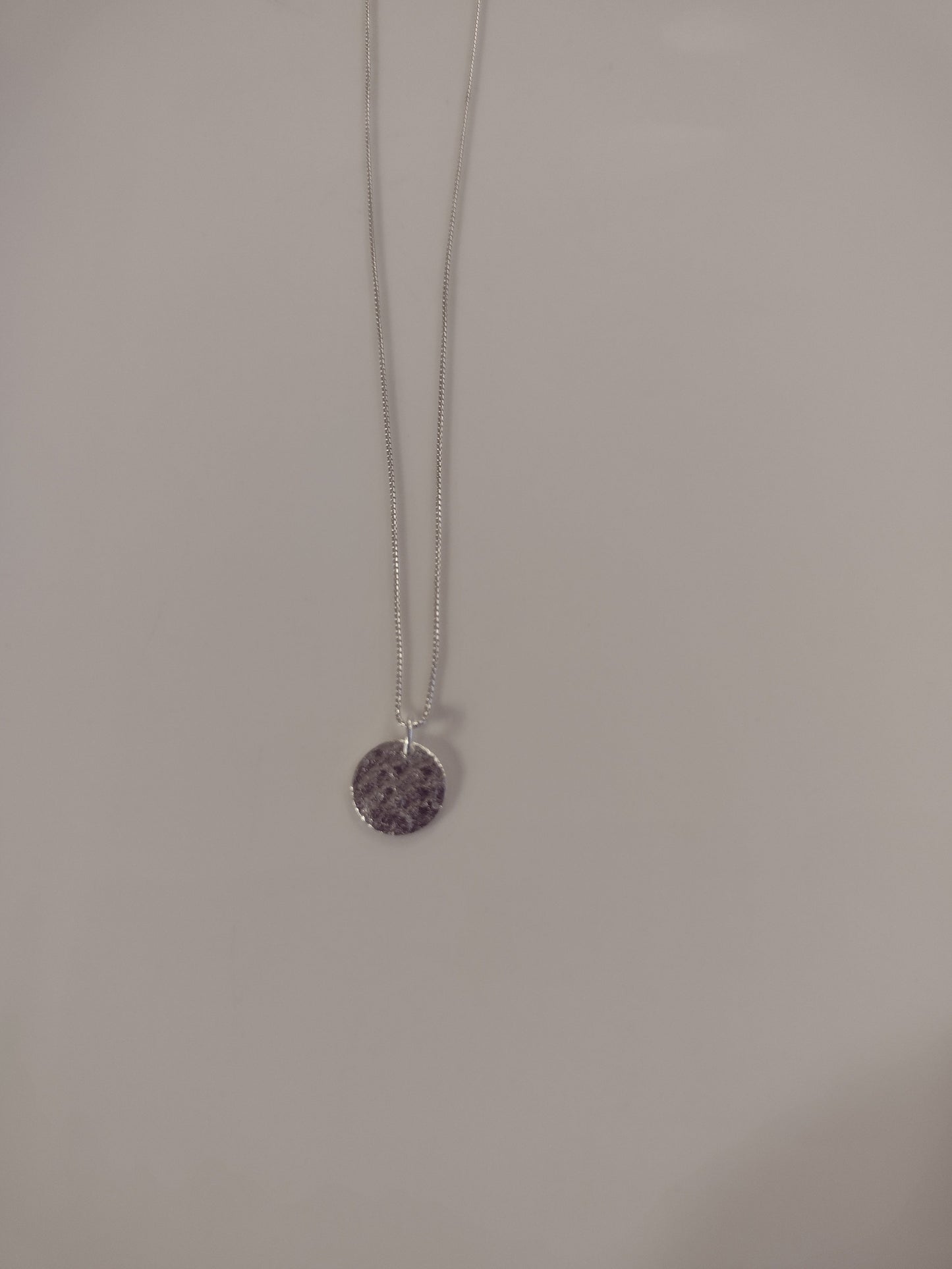 Textured Satin Disc Necklace