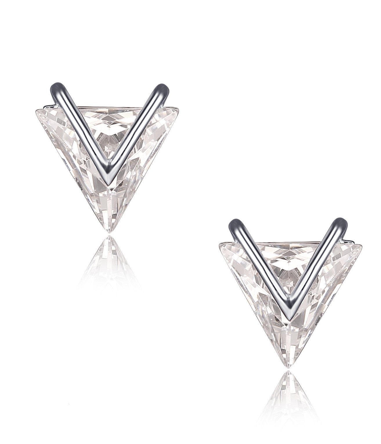 Boucles d'oreilles créoles 925 avec CZ blanc
