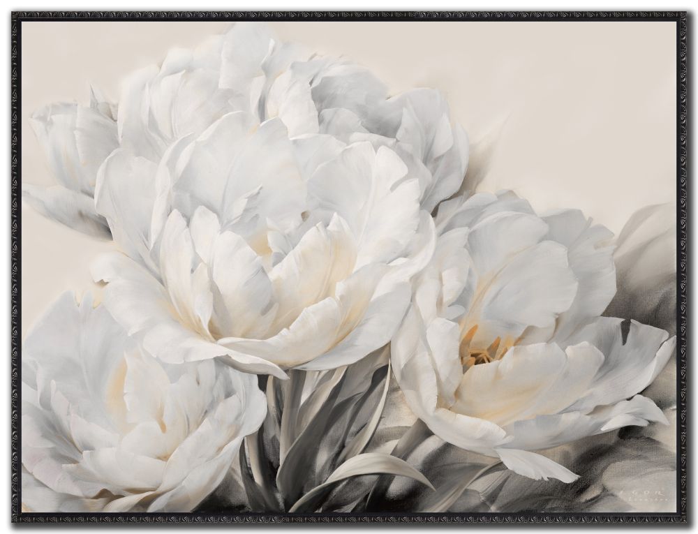 White Tulips Framed Artwork