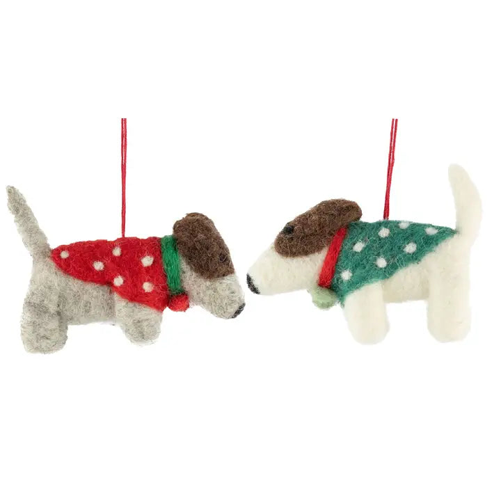Felt Dog Ornament Felt Sweater