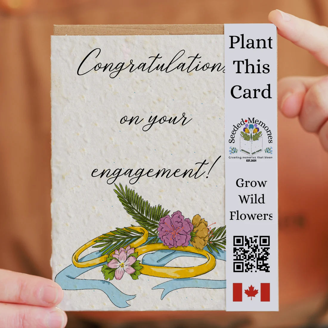 Seeded Paper Love Card - Congratulations on Your Engagement