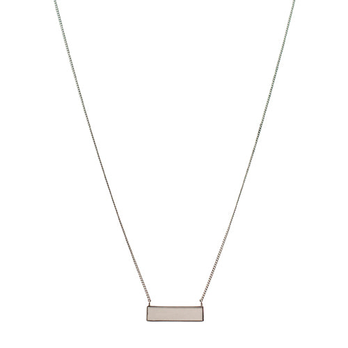 Rose Quartz Rectangle Necklace