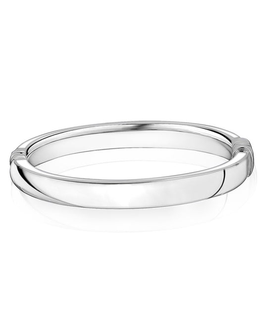 Jonc Argent Ovale Lisse