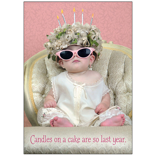 Candle Hat Baby - Birthday Card