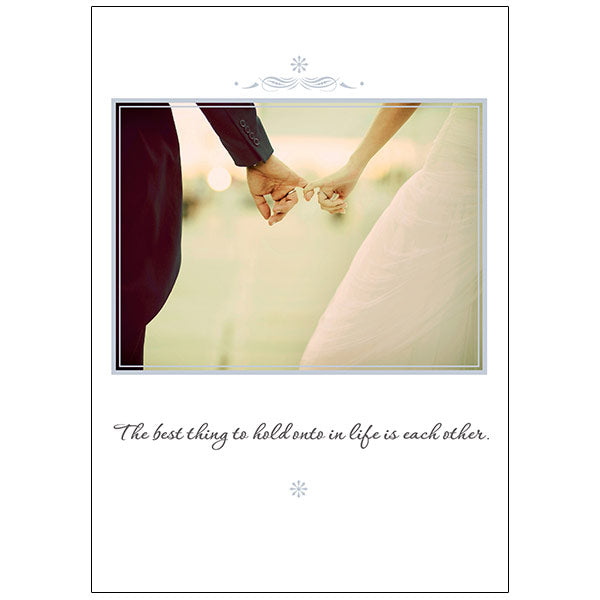 Holding Pinkies - Wedding Card