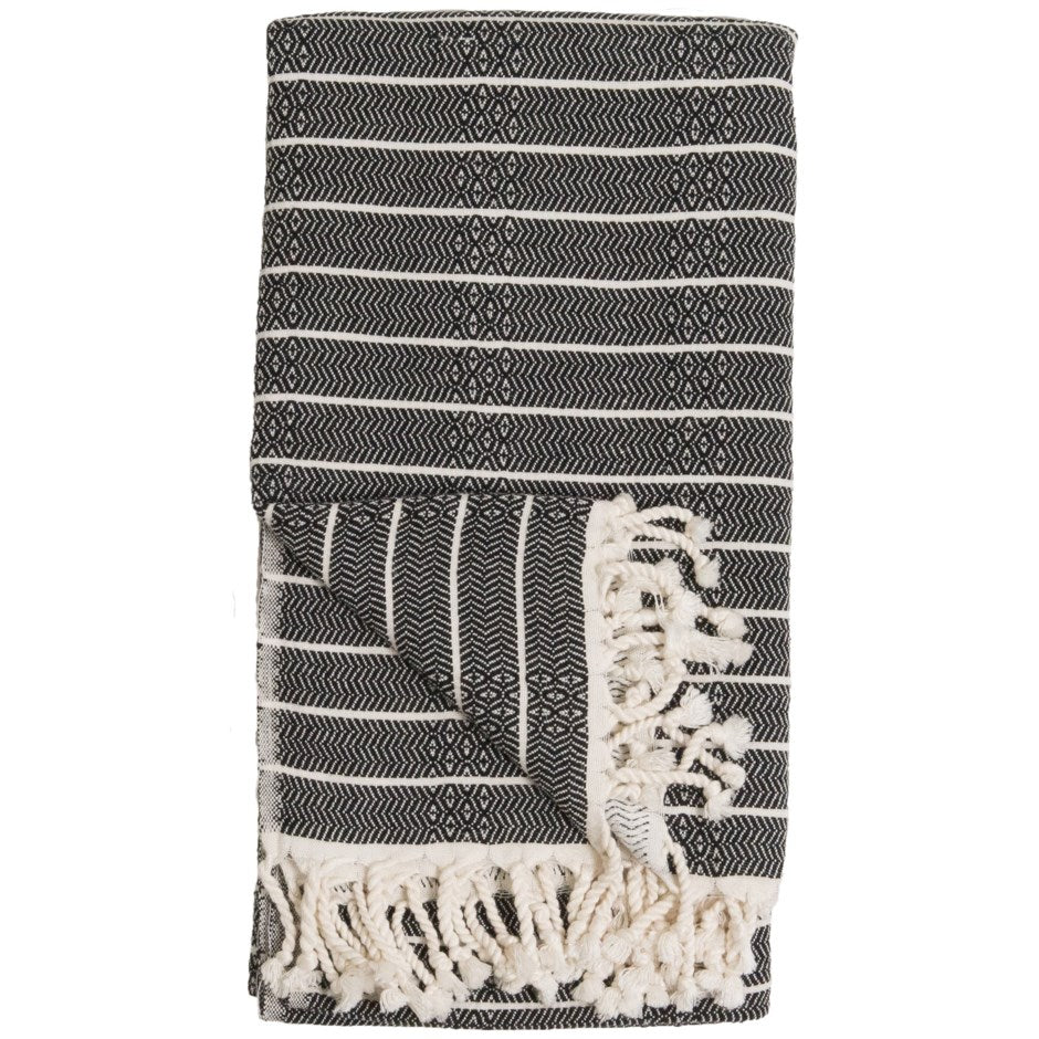 Turkish Towel - Bamboo Striped - Monochrome