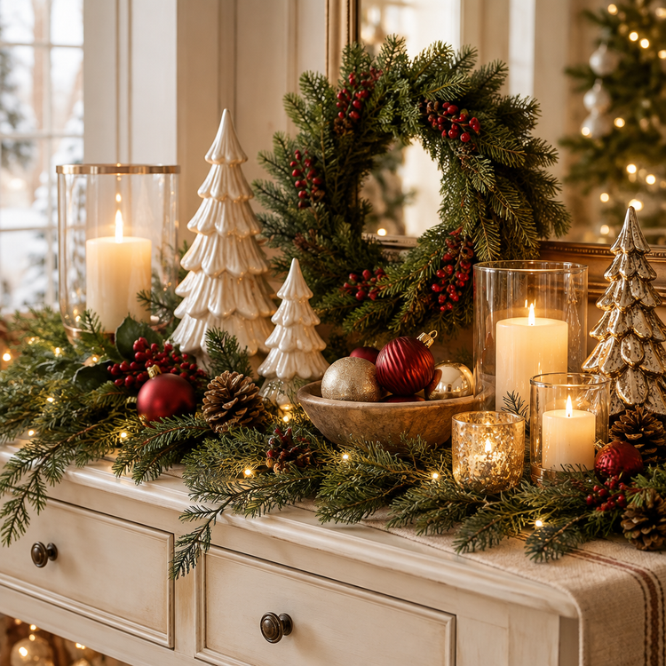 Warm festive holiday décor collection image