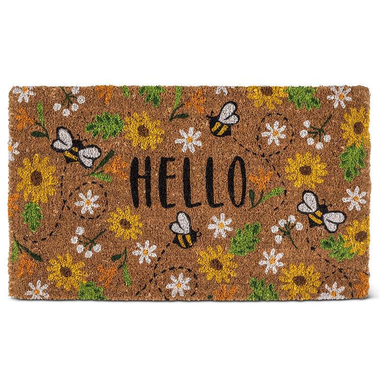 Daisies & Bees Hello Doormat