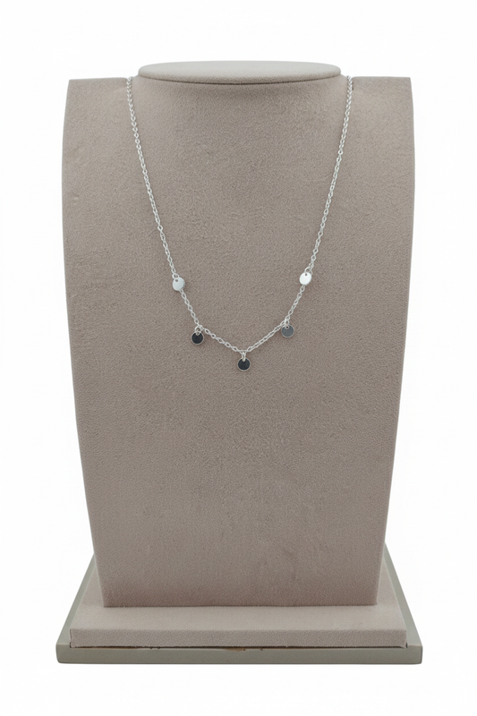 5 Disc Sterling Silver Necklace