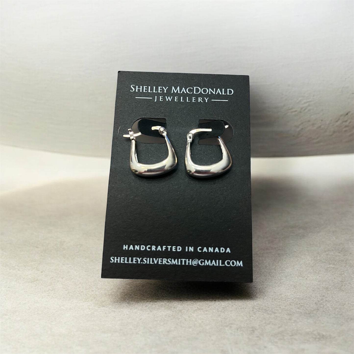 Square Curved Hoop Earrings