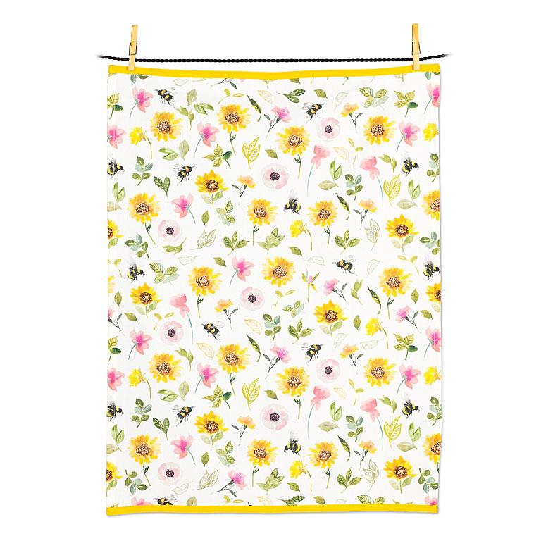 Sunflowers & Bees Kitchen Towel