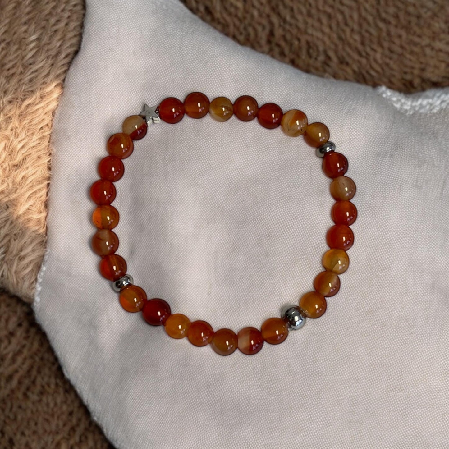 Beaded Bracelet 6mm  - Made in Canada