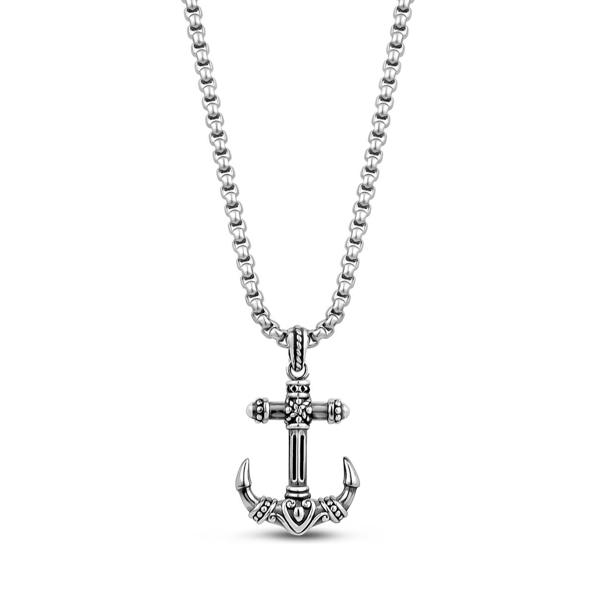Rebel Anchor Pendant with 24" Chain