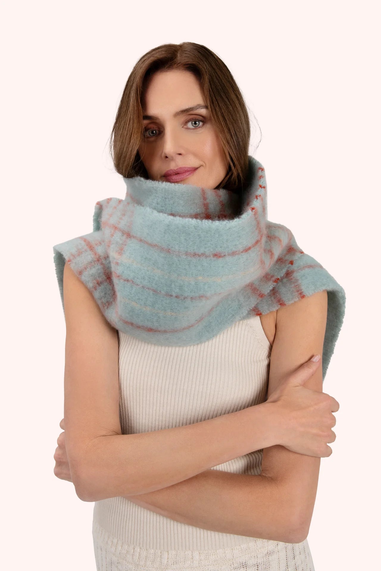 Angelica Cosy Scarf Ice & Tangerine