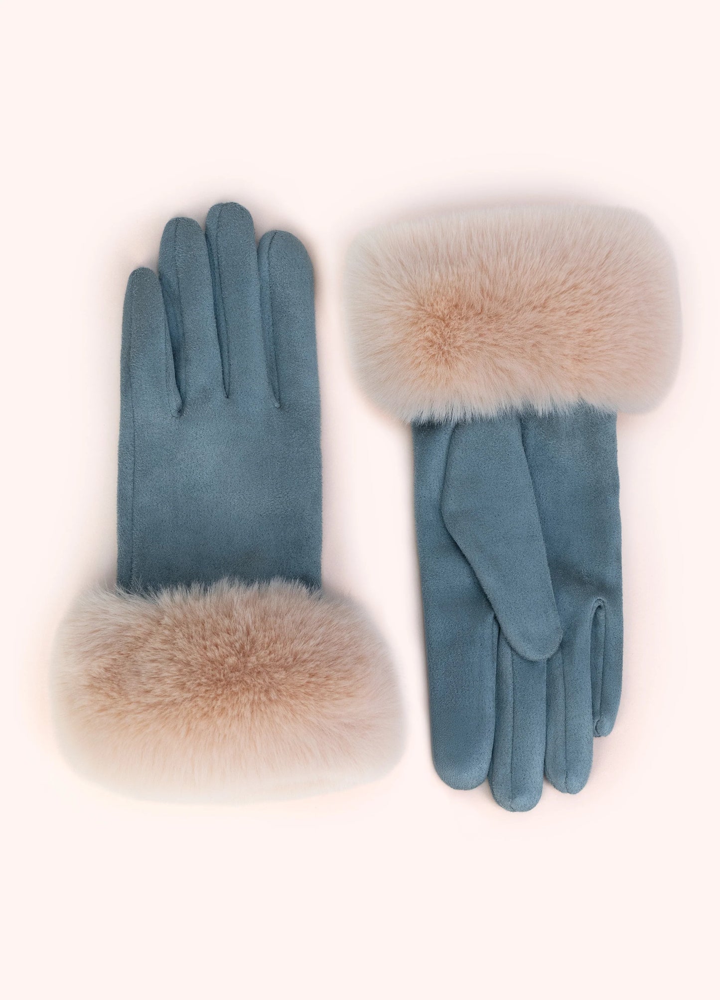 Bettina Faux Suede Fur Gloves