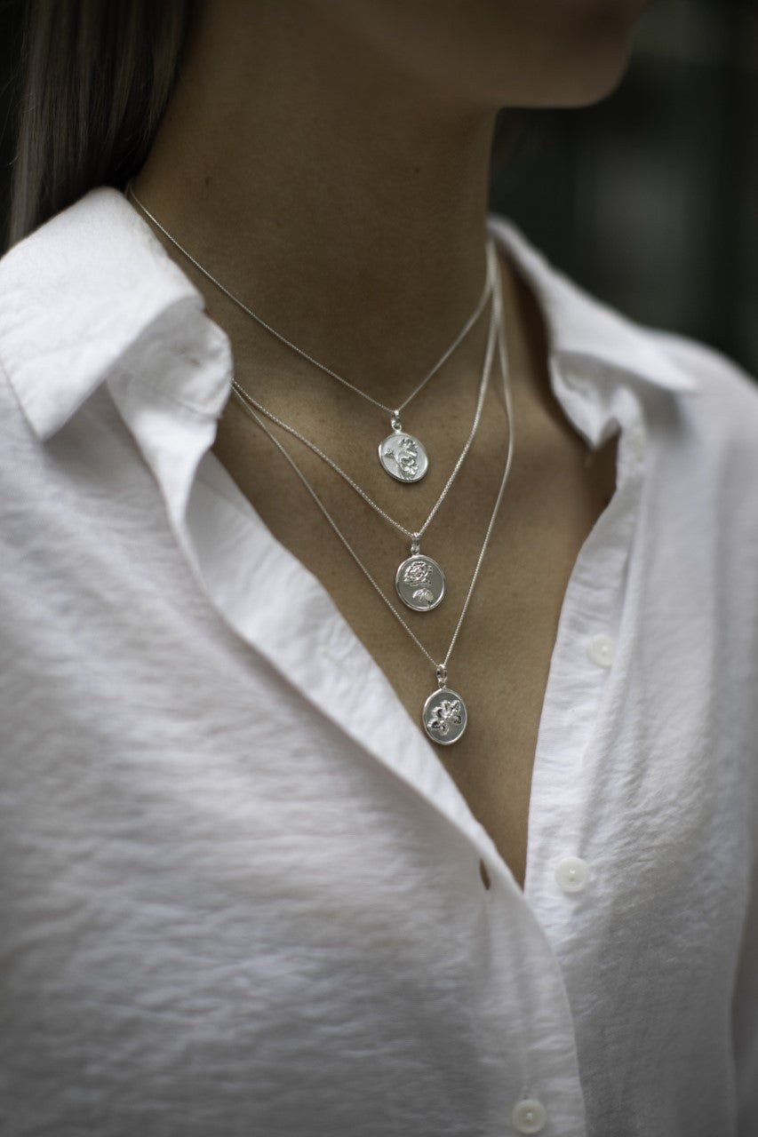 Birth Flower Collection Necklaces Sterling Silver - Canada