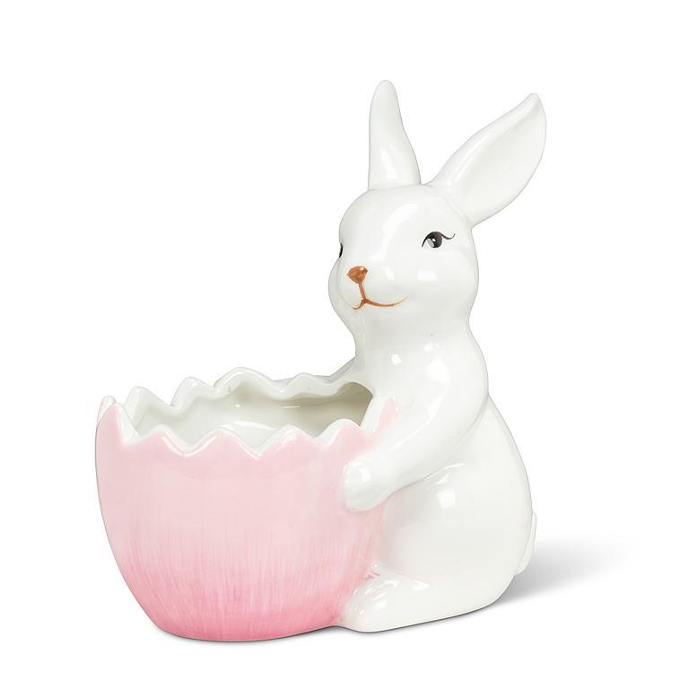 Bunny with Egg Bowl Planter