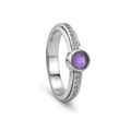 Calm Meditation Ring 13mm Sterling Silver - Textured Spinner