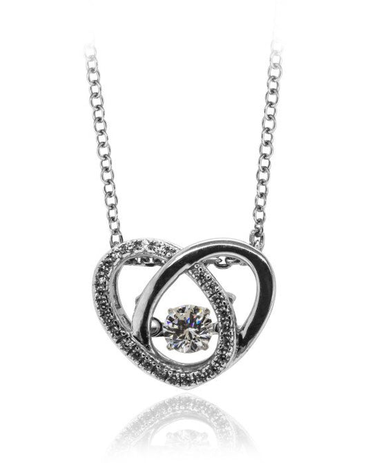 Heart Shimmering Stone Pendant