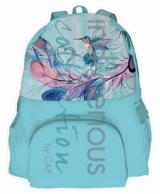 Hummingbird Feathers Foldable Travel Backpack