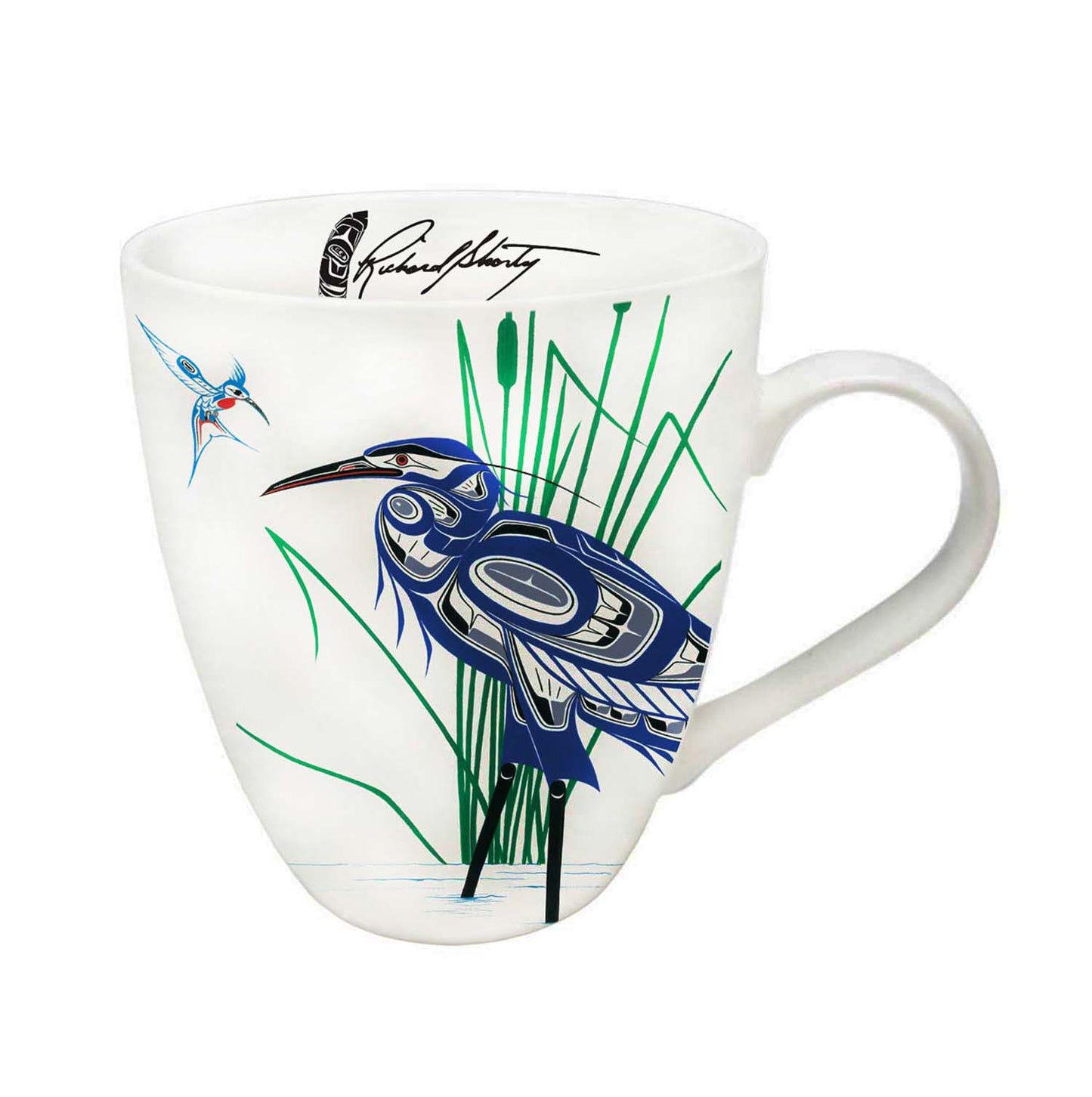 Hummingbird & Blue Heron Mug