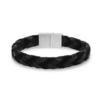 Italian Suede Leather Bracelet - Black