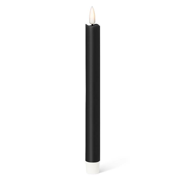 LED Taper Candle Set of 2 Black