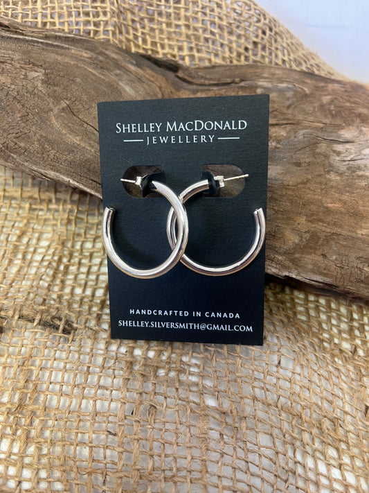 Large Thick Hollow Stud Hoops