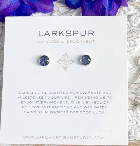 Larkspur stud earrings