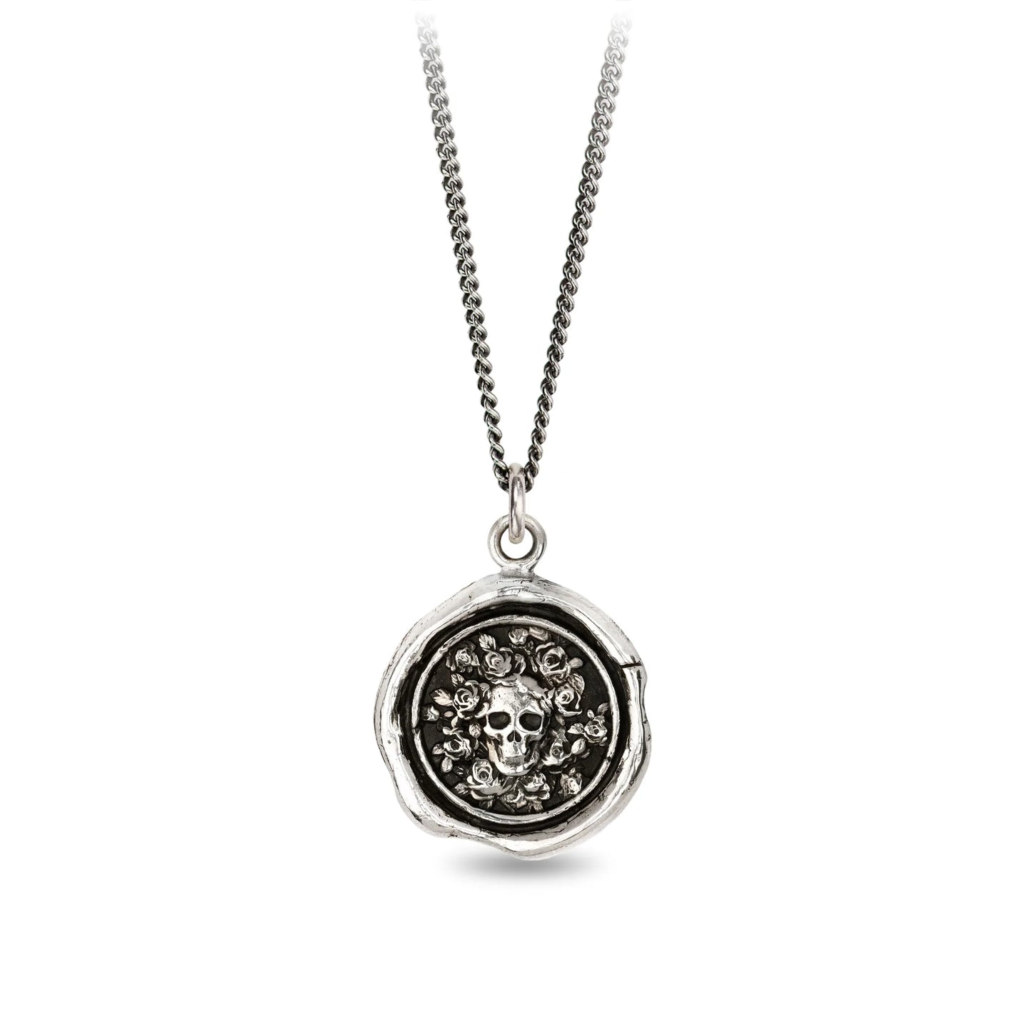 Live Every Moment Talisman Necklace 18" Sterling Silver - Pyrrha