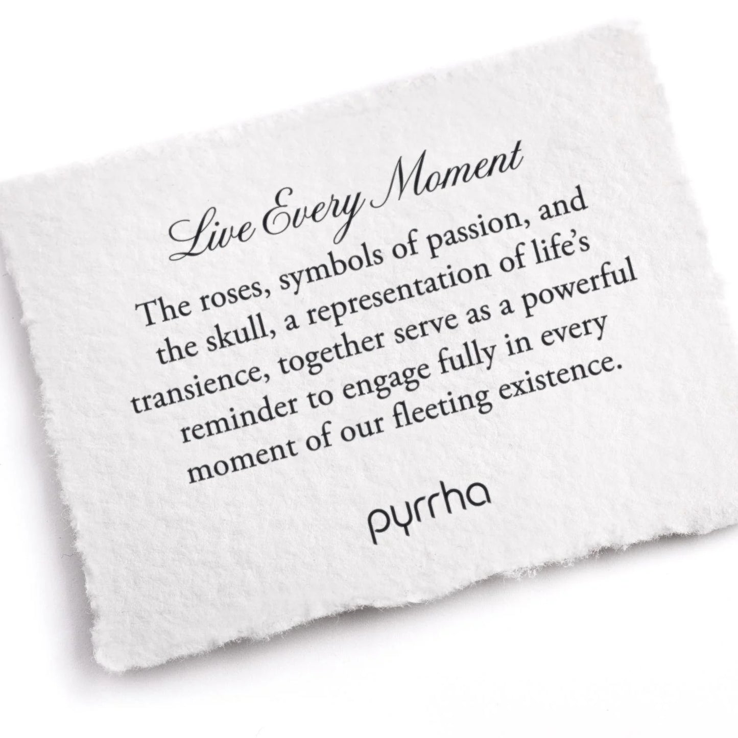Live Every Moment Talisman Necklace 18" Sterling Silver - Pyrrha